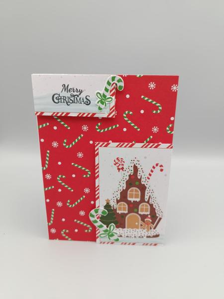 Weihnachtskarte "Candy Cane Cottage"